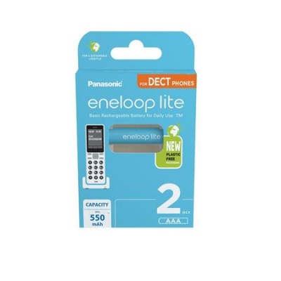 Nabíjacia batéria, AAA mikrotužková, 2x550 mAh Ni-MH, PANASONIC "Eneloop Lite"