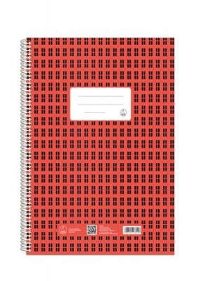 Špirálový zošit, A4, francúzske štvorčeky, 80 listov, FŰZFŐI "Novum"