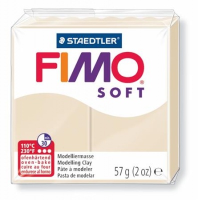 Modelovacia hmota, 57 g, polymérová, FIMO "Soft", sahara