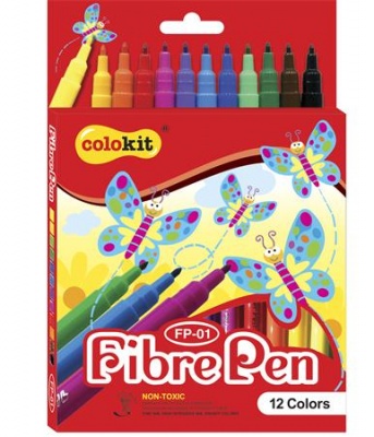 Fixky, COLOKIT "FibrePen", 12 rôznych farieb