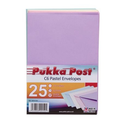 Obálka, C6, silikónová, PUKKA PAD "Pastel", mix farieb